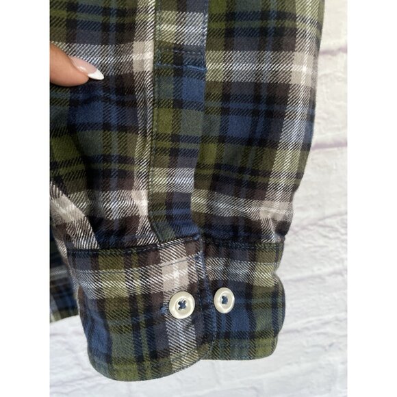Pendleton WOOLENMILLS Wool Flannel Shirt Size XXL  PLAID BLUE/GREEN - Picture 9 of 16